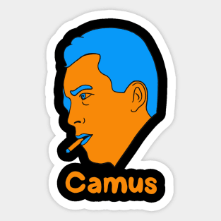 Albert Camus - French Philosophy Existentialist - Orange Edition Sticker